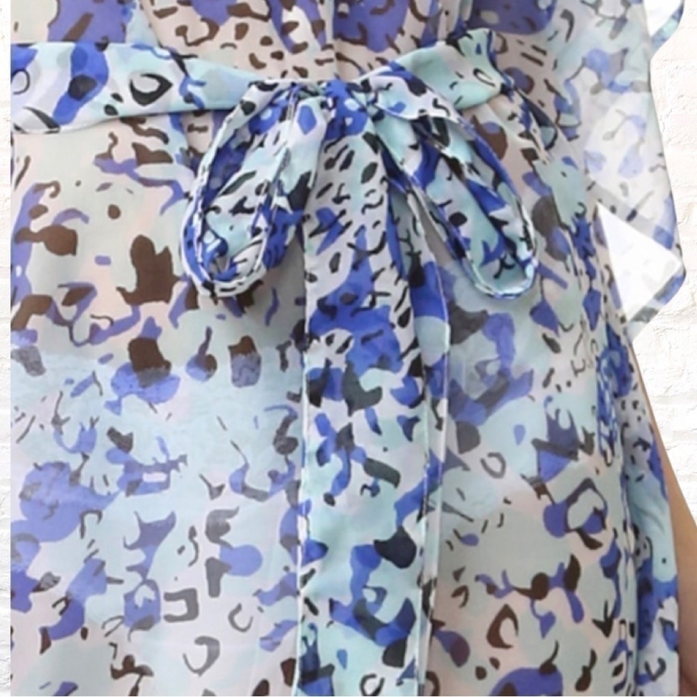YUMI Kim exotic jungle Swim Cover Tunic kaftan Size M / L Beaded Blue - Picture 9 of 13